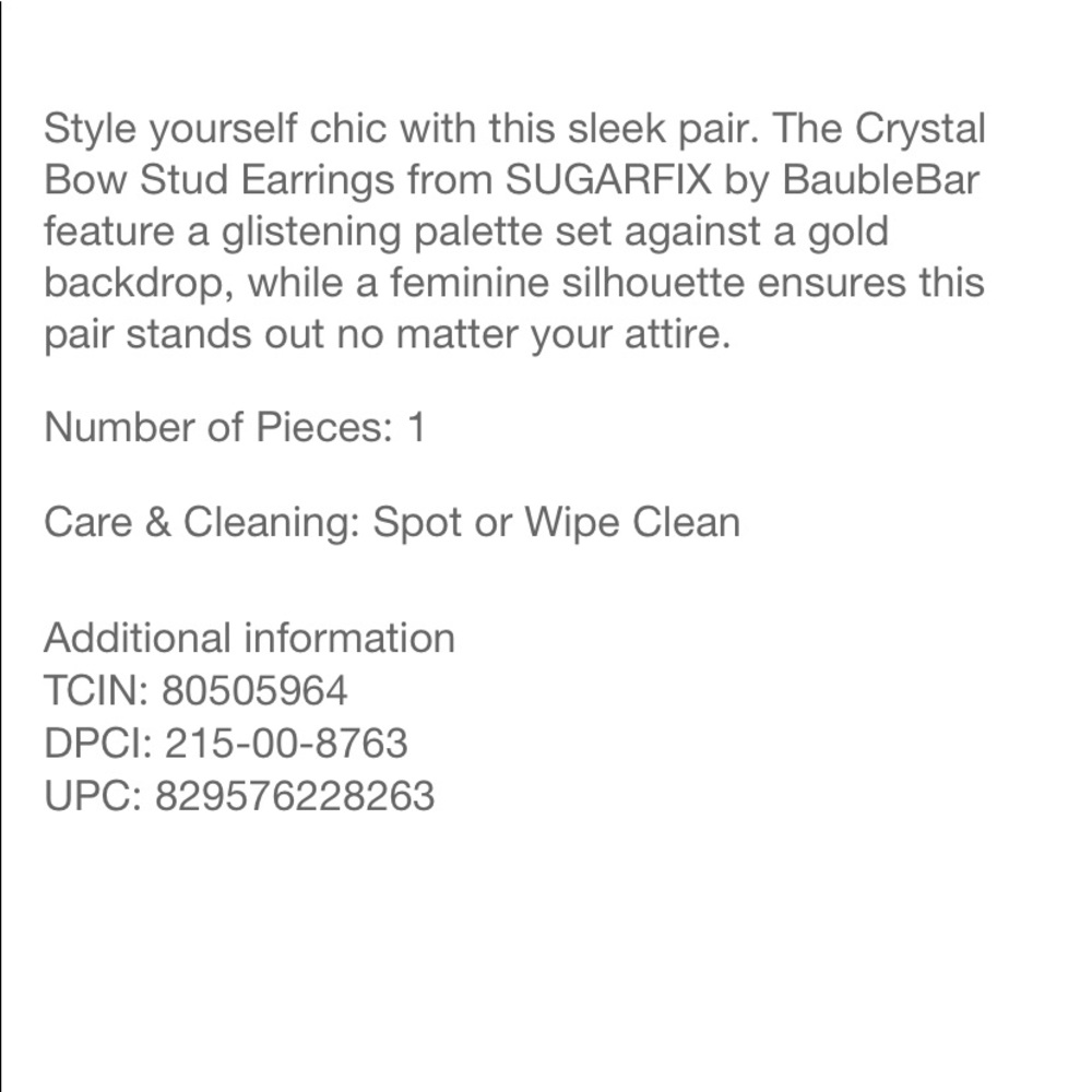 SugarFix BaubleBar Crystal Bow Fringe Earrings - Picture 3 of 6